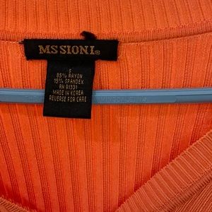 Missioni ORANGE two button silk dress blouse.